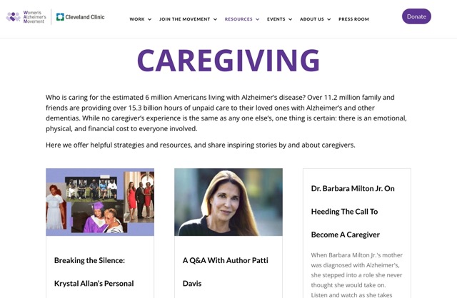 Caregiver Resources for Women